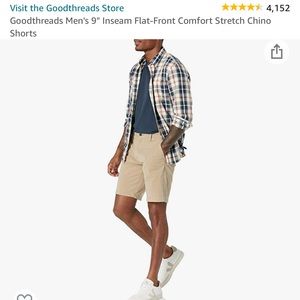 Mens khaki shorts size 36